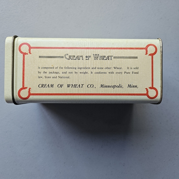 1984 Vintage Reproduction Nabisco Cream of Wheat Metal Lithograph Biscuit Tin - Picture 4 of 6